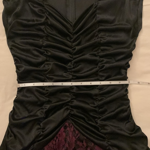 Vintage Isadora 80s Ruched Lace Dress - Picture 4 of 5